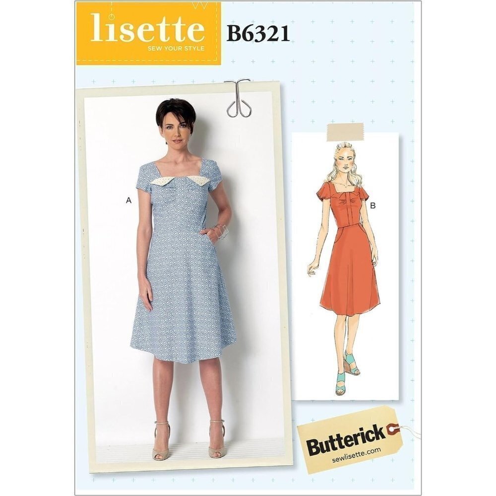 Butterick Sewing Pattern 6321 Dress‎ Misses Size 6-14